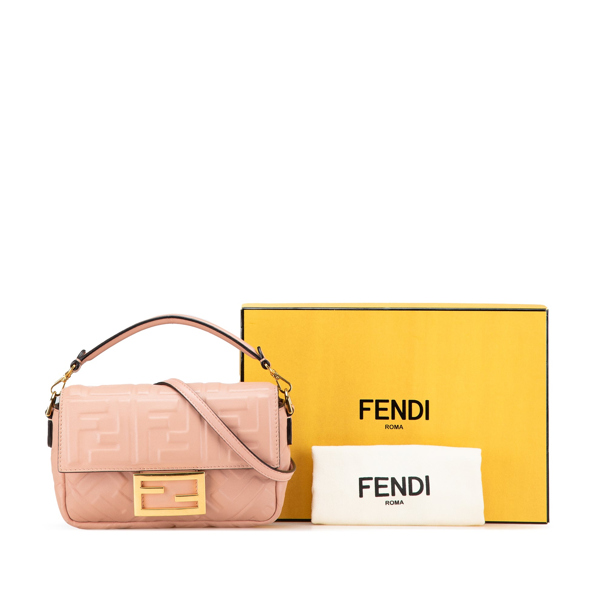 Mini Embossed Zucca Baguette Satchel