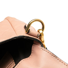 Mini Zucca Embossed Leather Baguette Satchel