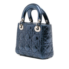 Mini Crinkled Calfskin Cannage Lady Dior