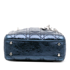 Mini Crinkled Calfskin Cannage Lady Dior
