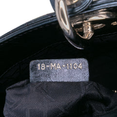 Mini Crinkled Calfskin Cannage Lady Dior
