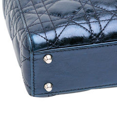 Mini Crinkled Calfskin Cannage Lady Dior