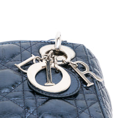 Mini Crinkled Calfskin Cannage Lady Dior