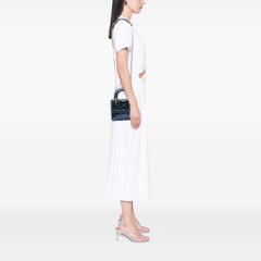 Mini Crinkled Calfskin Cannage Lady Dior