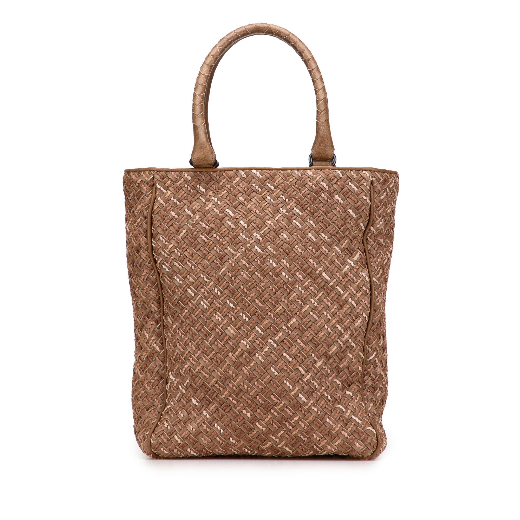 Calfskin Intrecciato Paglia Tote