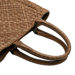 Calfskin Intrecciato Paglia Tote