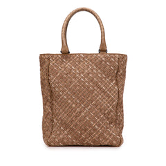 Calfskin Intrecciato Paglia Tote
