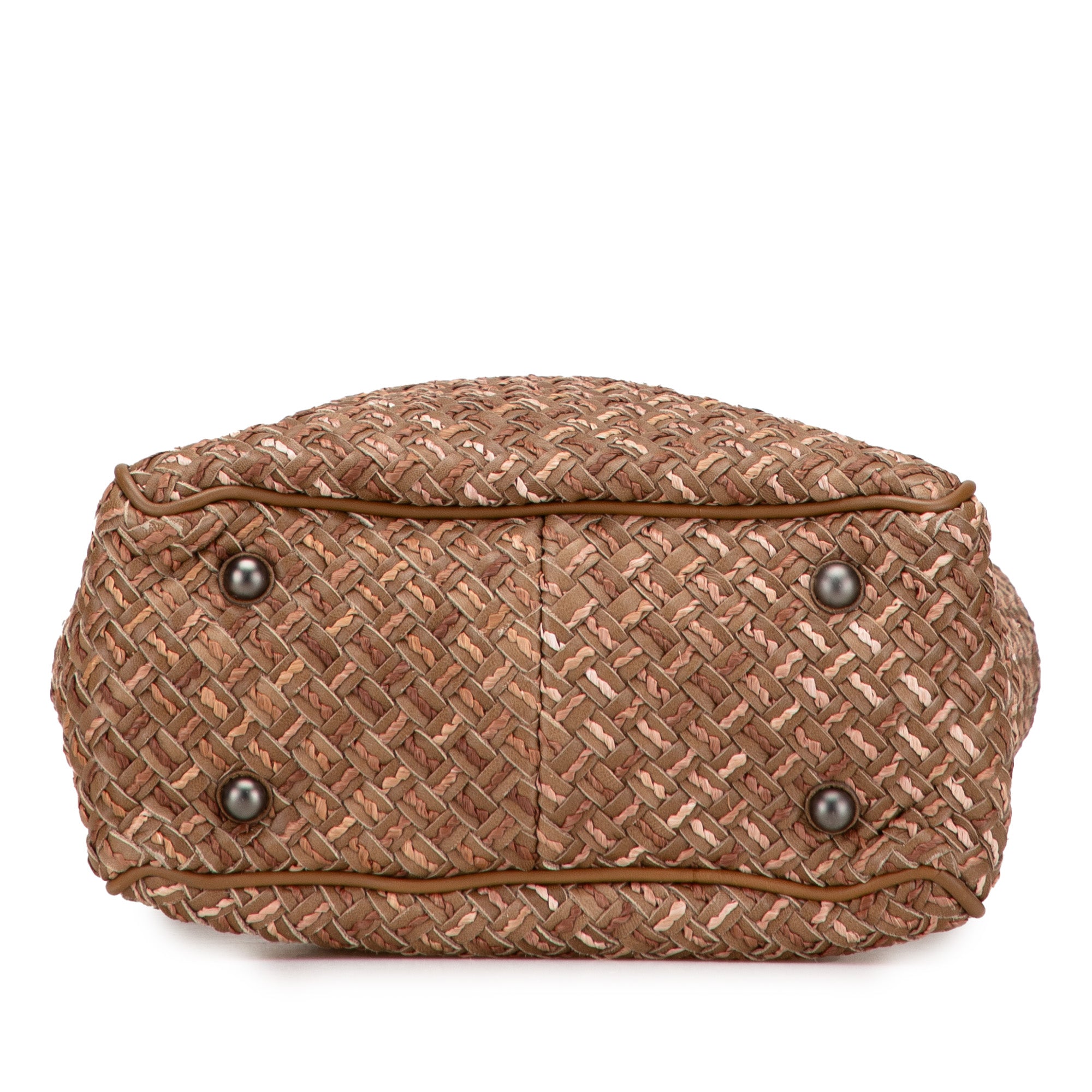 Calfskin Intrecciato Paglia Tote