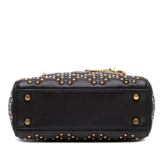 Mini Lambskin Cannage Studded Supple Lady Dior