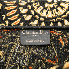 Large Canvas Embroidered Dior Animals Giraffe Book Tote