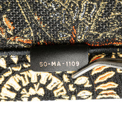 Large Canvas Embroidered Dior Animals Giraffe Book Tote
