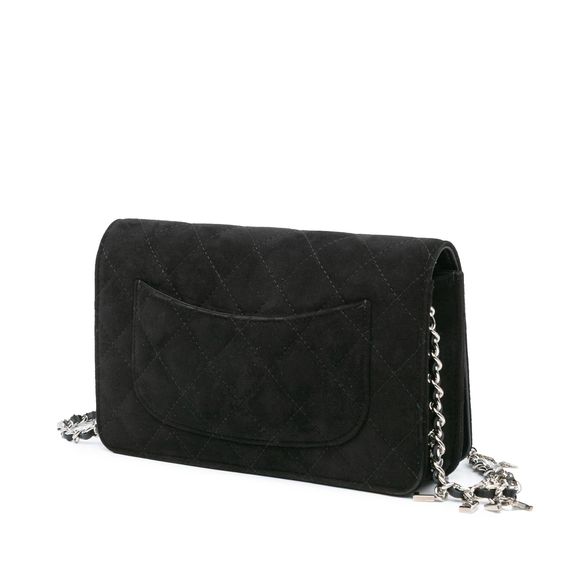 Quilted Suede Cocostellar Wallet on Chain