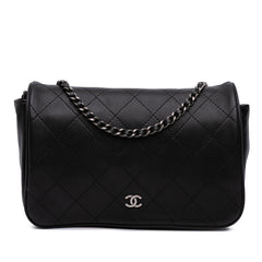 CC Quilted Lambskin Full Flap Wallet on Chain