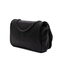 CC Quilted Lambskin Full Flap Wallet on Chain