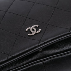 CC Quilted Lambskin Full Flap Wallet on Chain