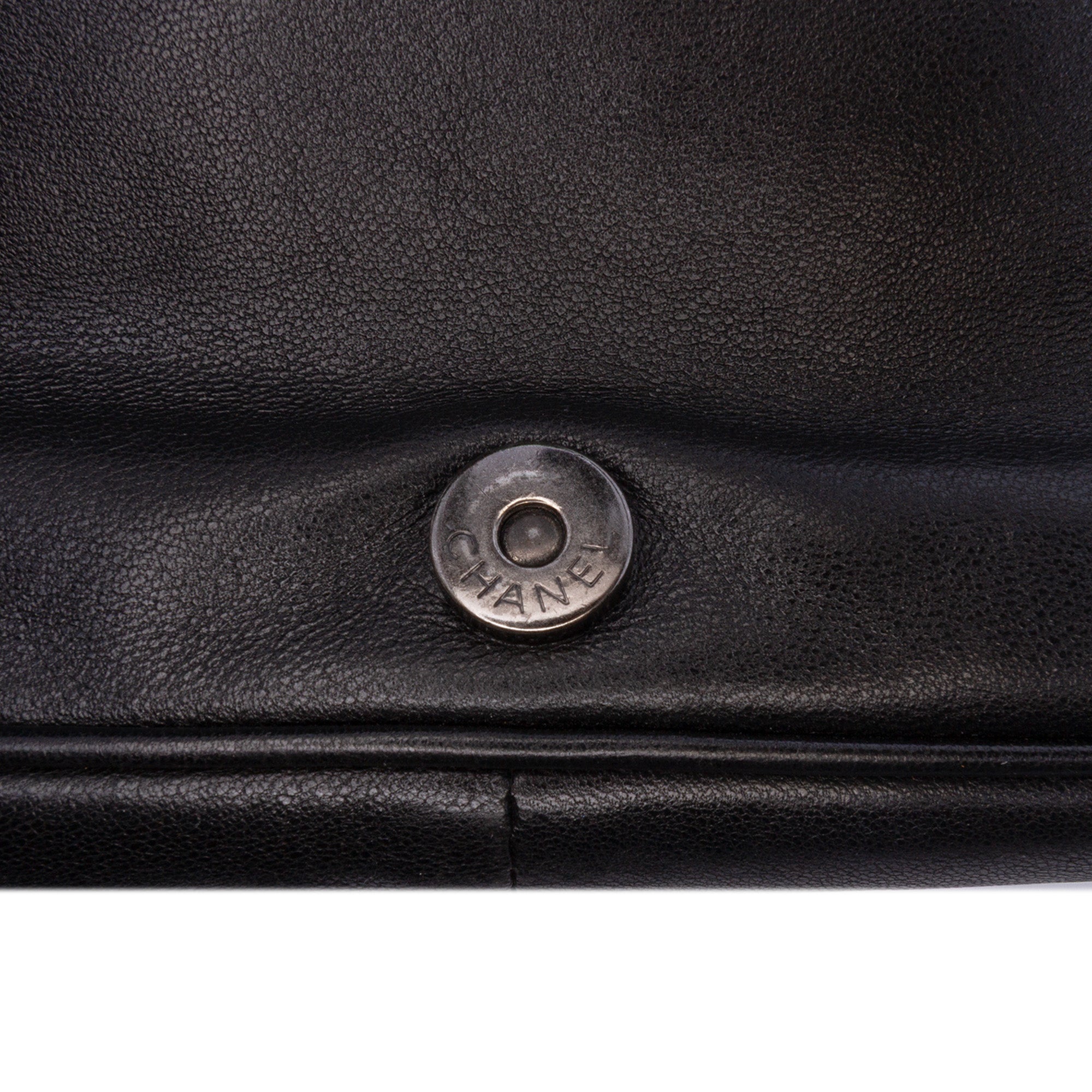 CC Quilted Lambskin Full Flap Wallet on Chain