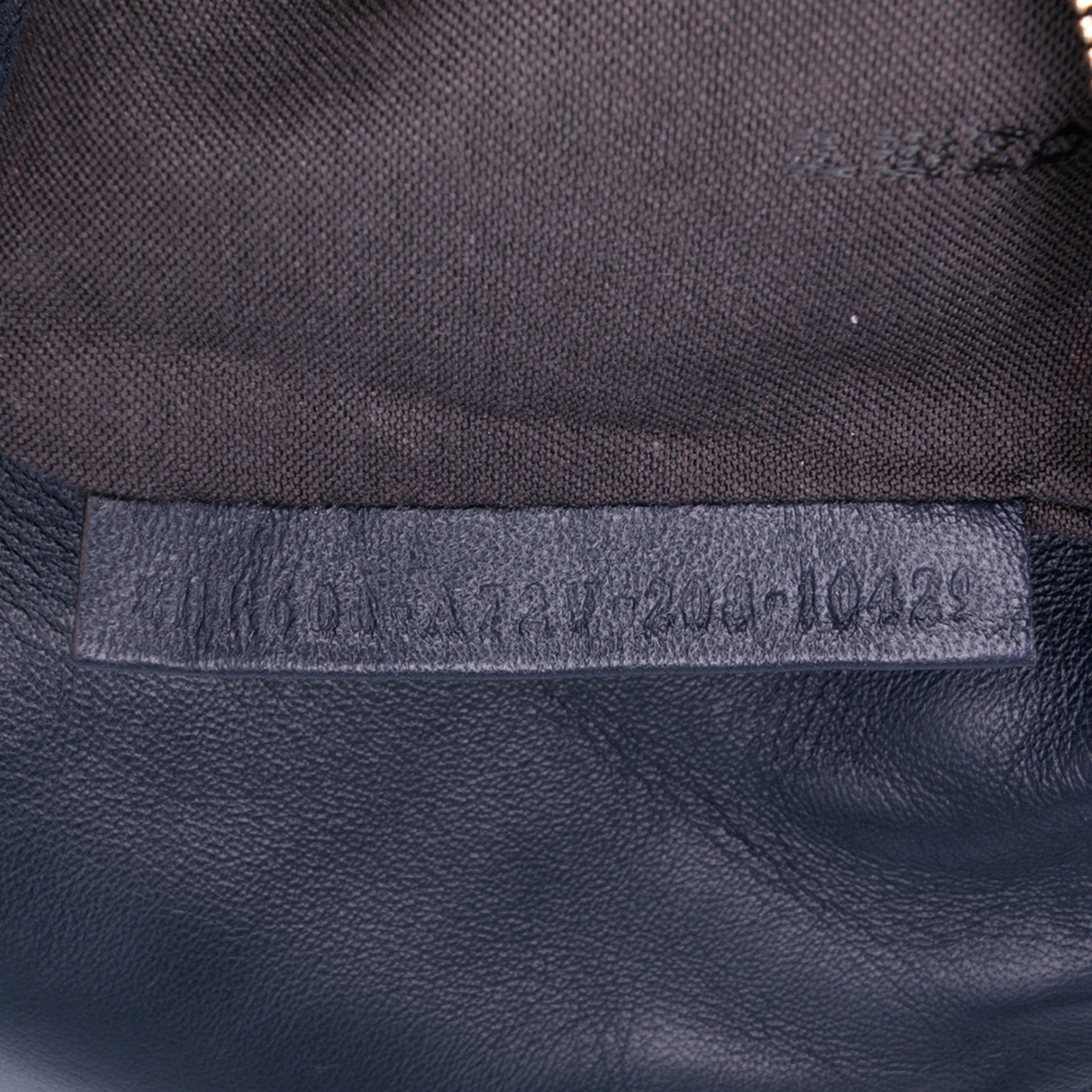 Zucca Embossed Leather Baguette Satchel