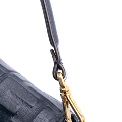 Zucca Embossed Leather Baguette Satchel