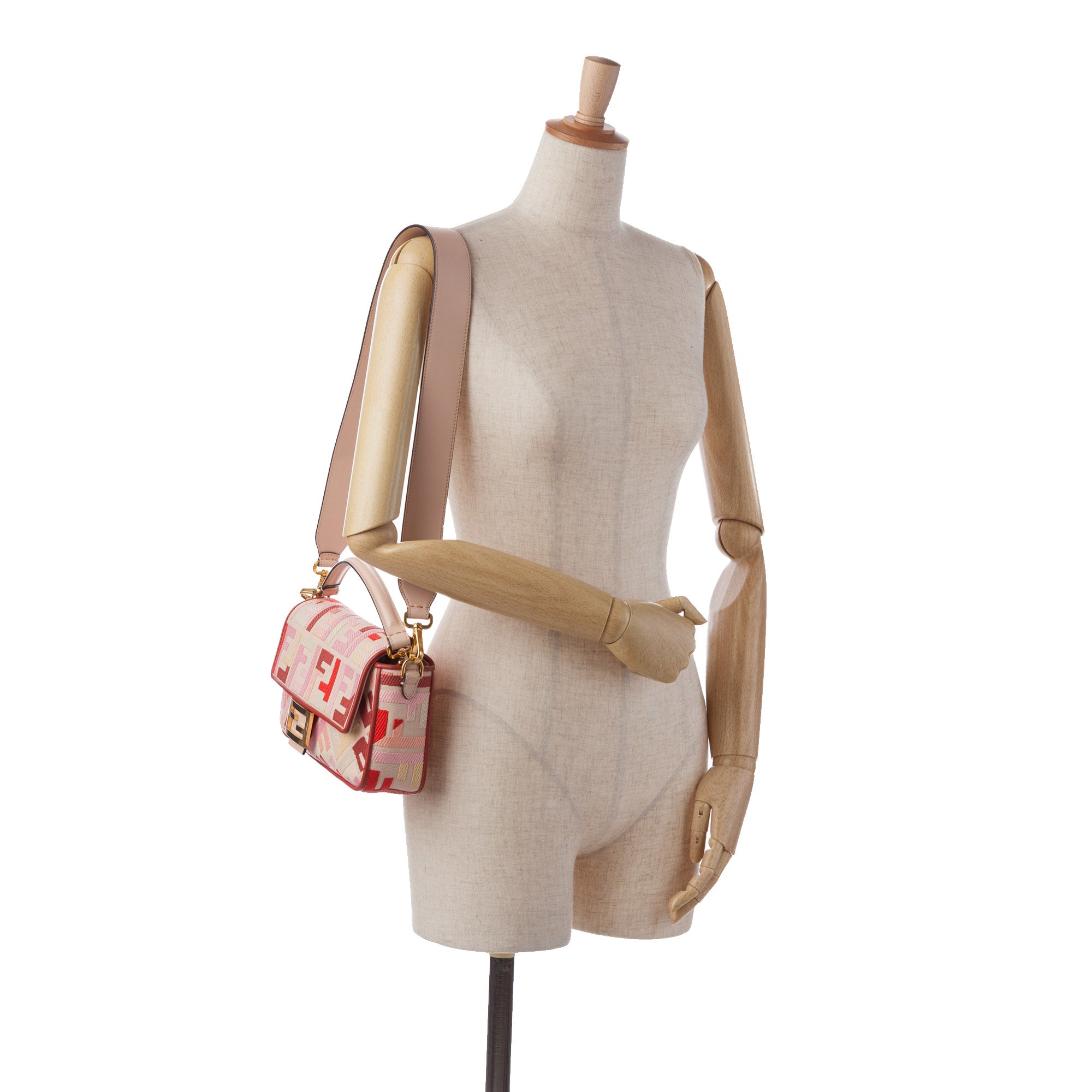 Zucca Embroidered Baguette Satchel