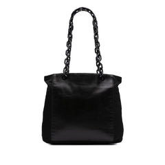 Tessuto and Leather Chain Tote