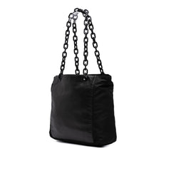 Tessuto and Leather Chain Tote
