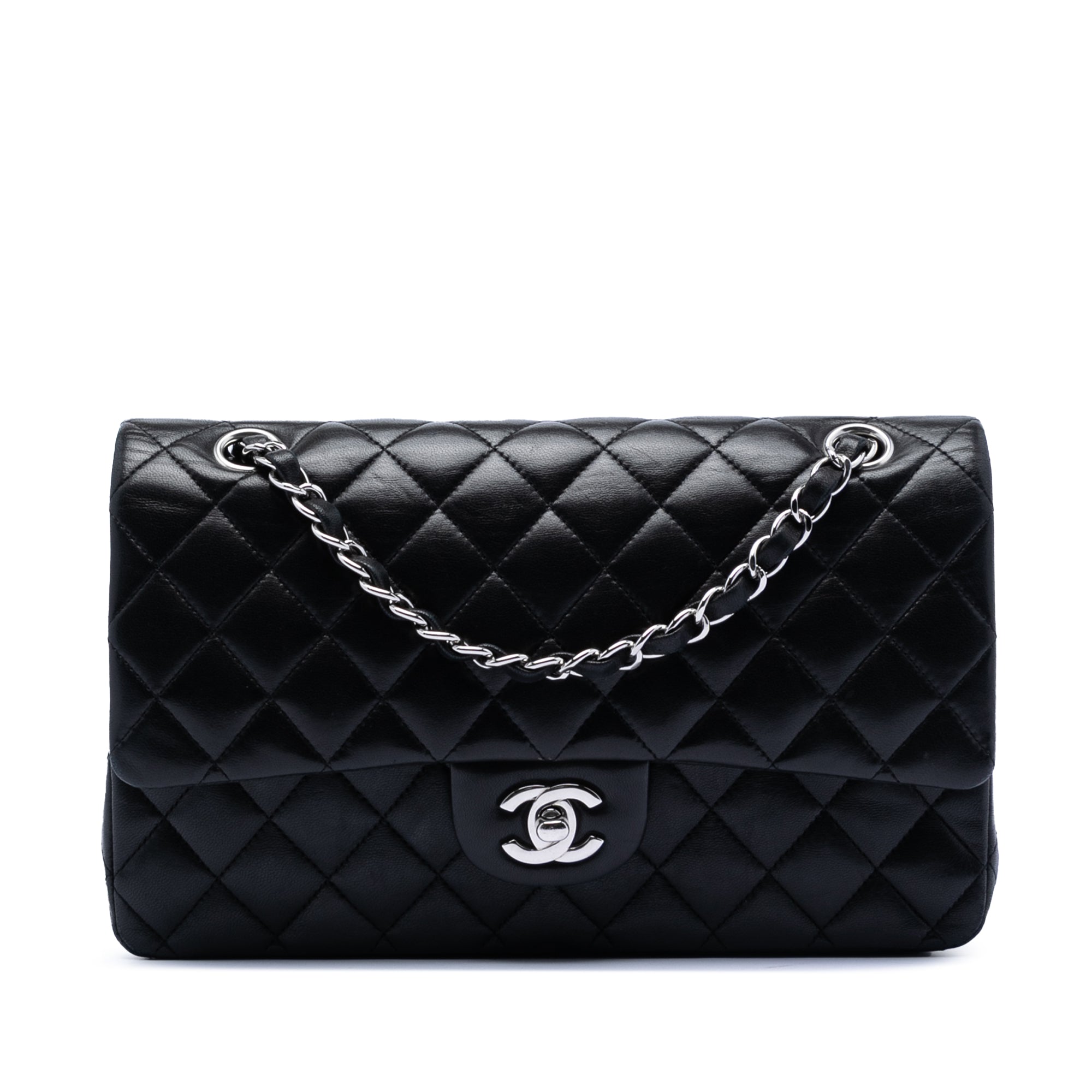 Medium Classic Lambskin Double Flap