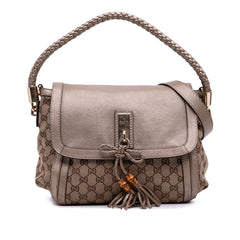 GG Canvas Bella Flap Satchel