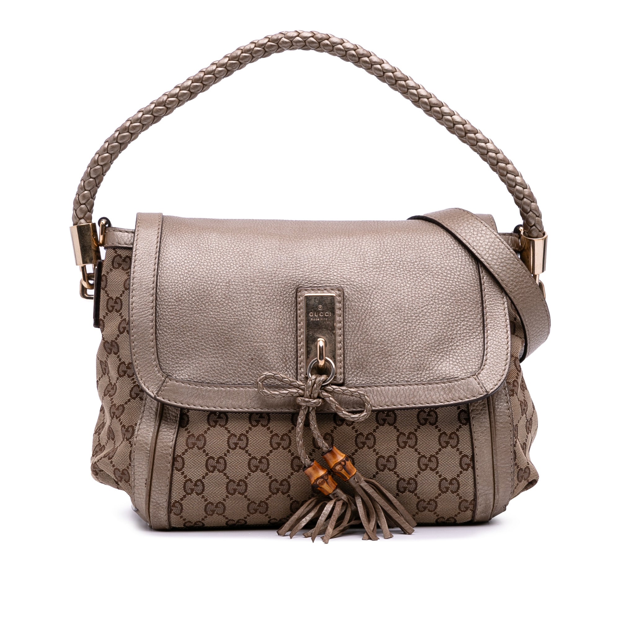 GG Canvas Bella Flap Satchel