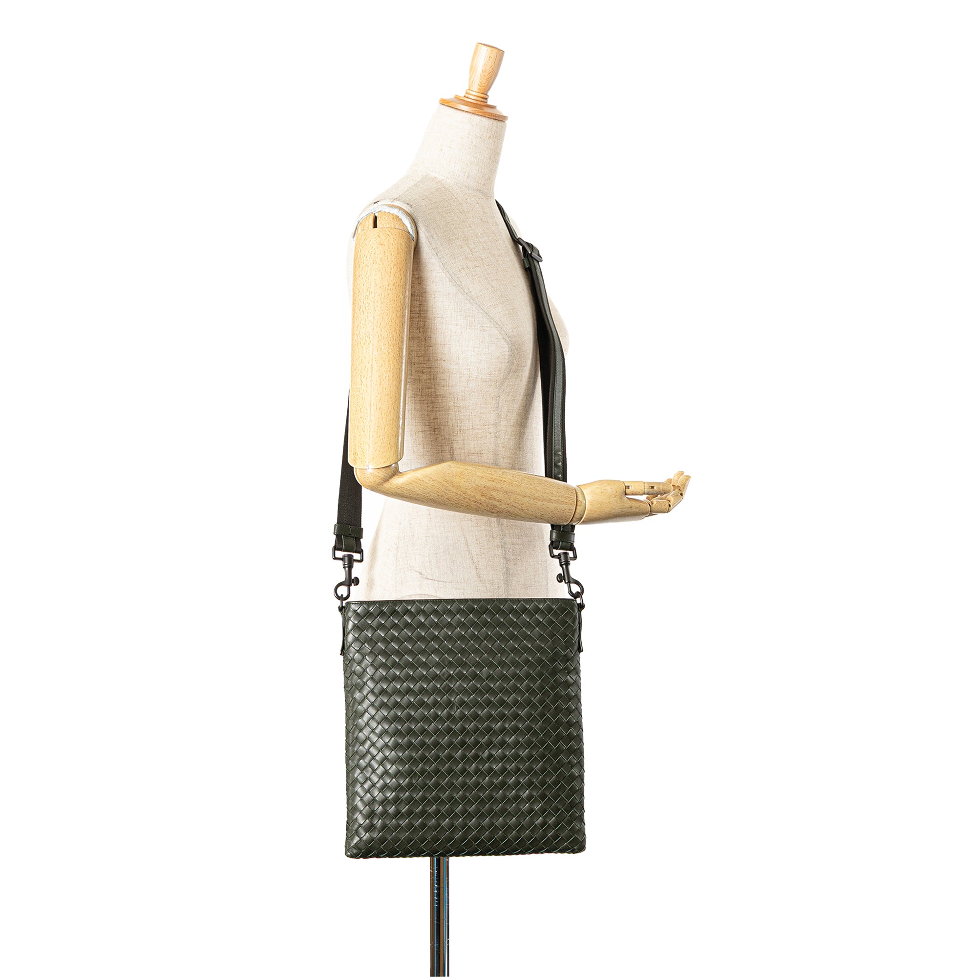 Leather Intrecciato Crossbody