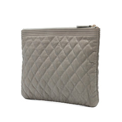 Medium Quilted Caviar Boy O Case Clutch
