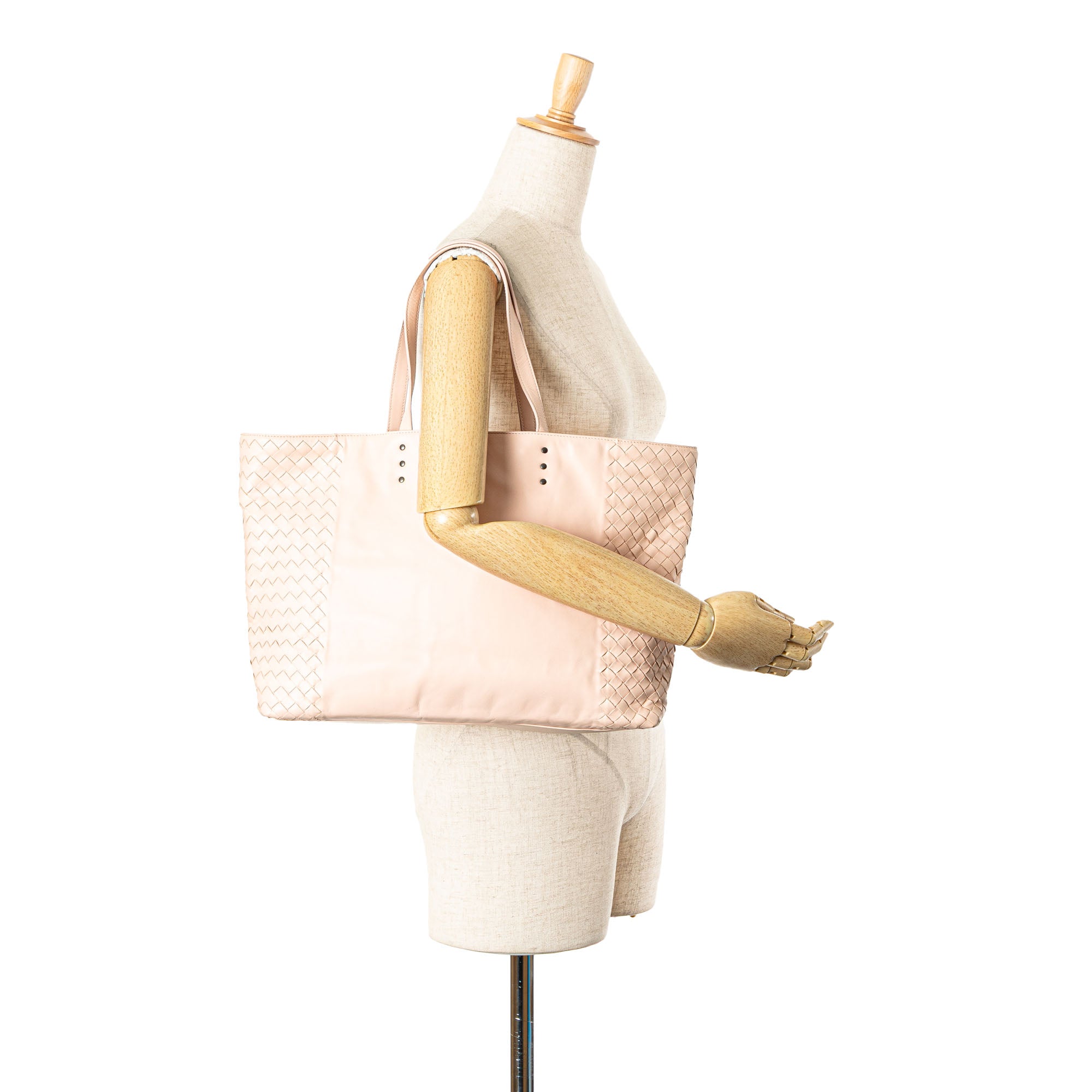 Leather Intrecciato Tote