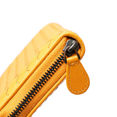 Leather Intrecciato Zip Around Wallet