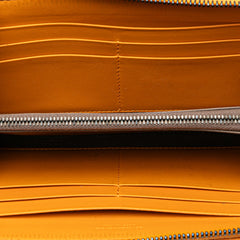 Leather Intrecciato Zip Around Wallet