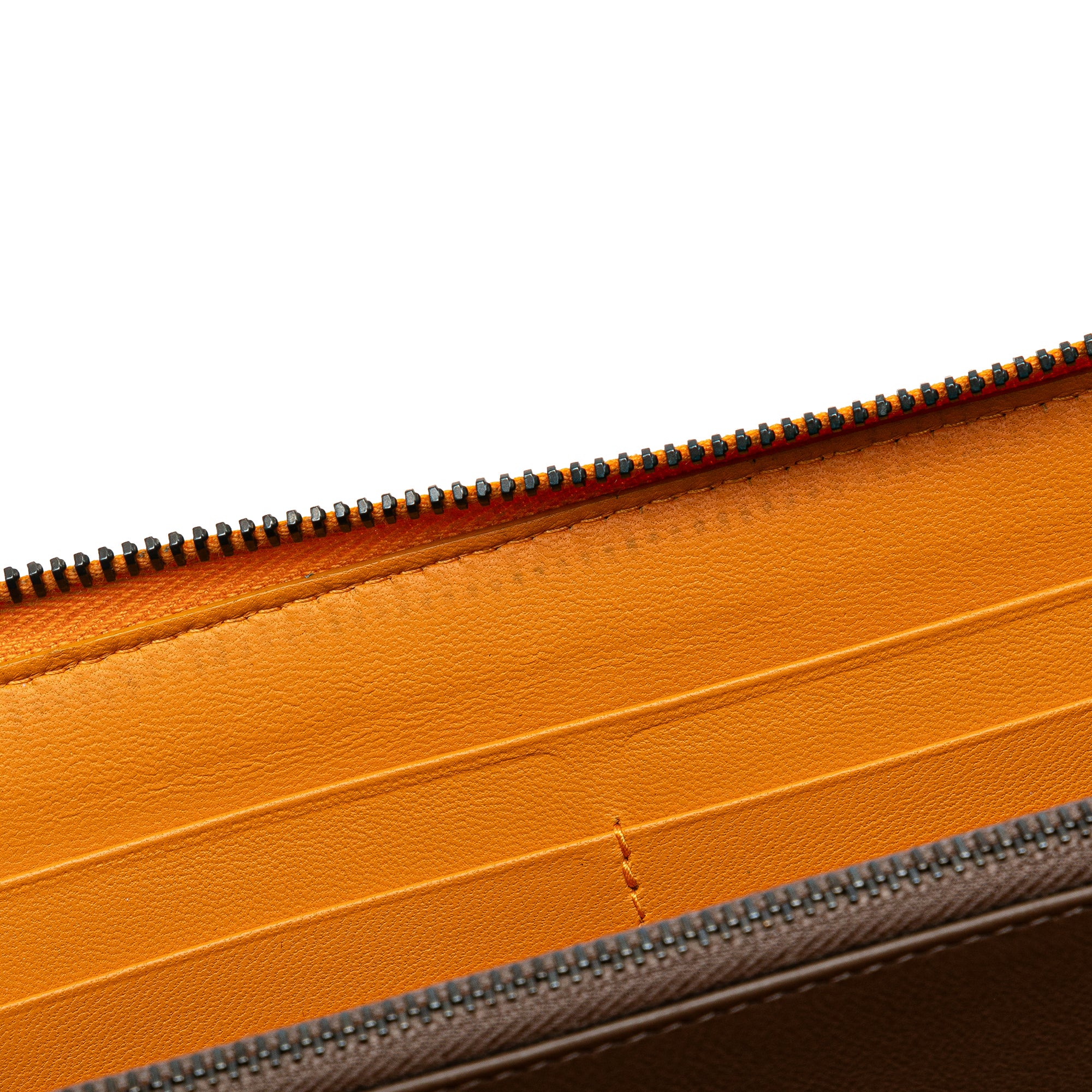 Leather Intrecciato Zip Around Wallet
