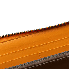 Leather Intrecciato Zip Around Wallet