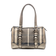 Smoke Check Canvas Boston Bag