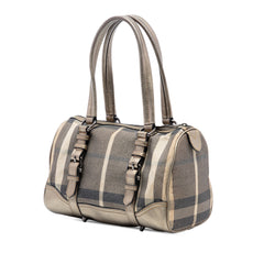 Smoke Check Canvas Boston Bag