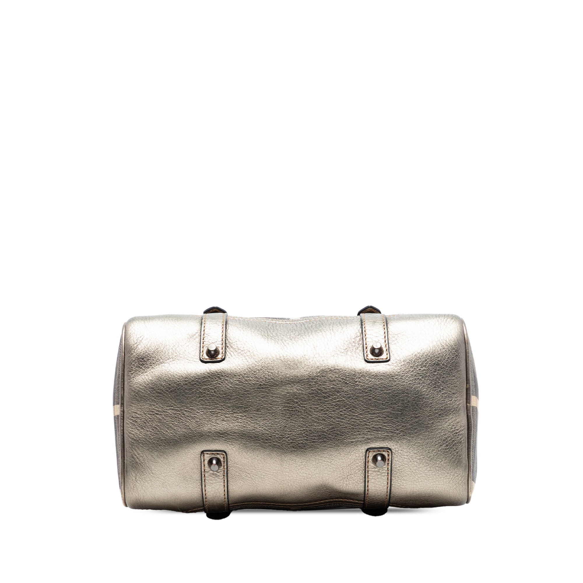 Smoke Check Canvas Boston Bag