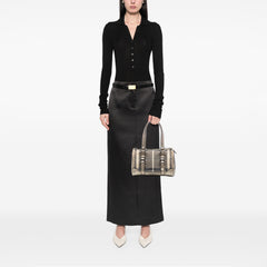 Smoke Check Canvas Boston Bag