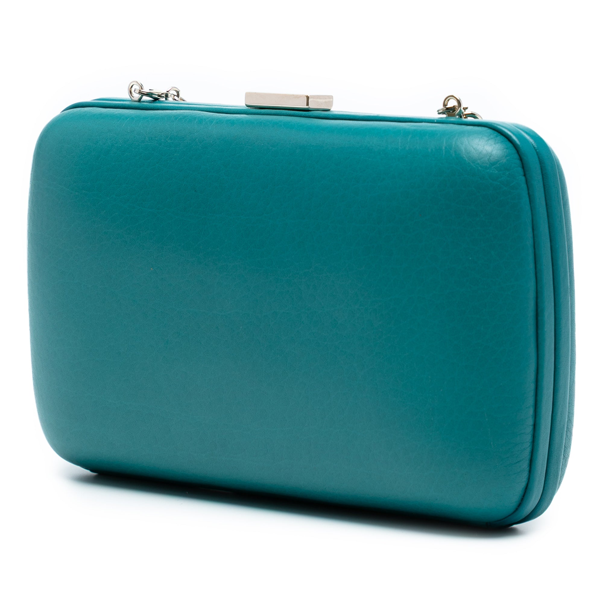 Leather Soho Clutch on Chain