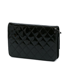 Quilted Patent Brilliant Wallet On Chain