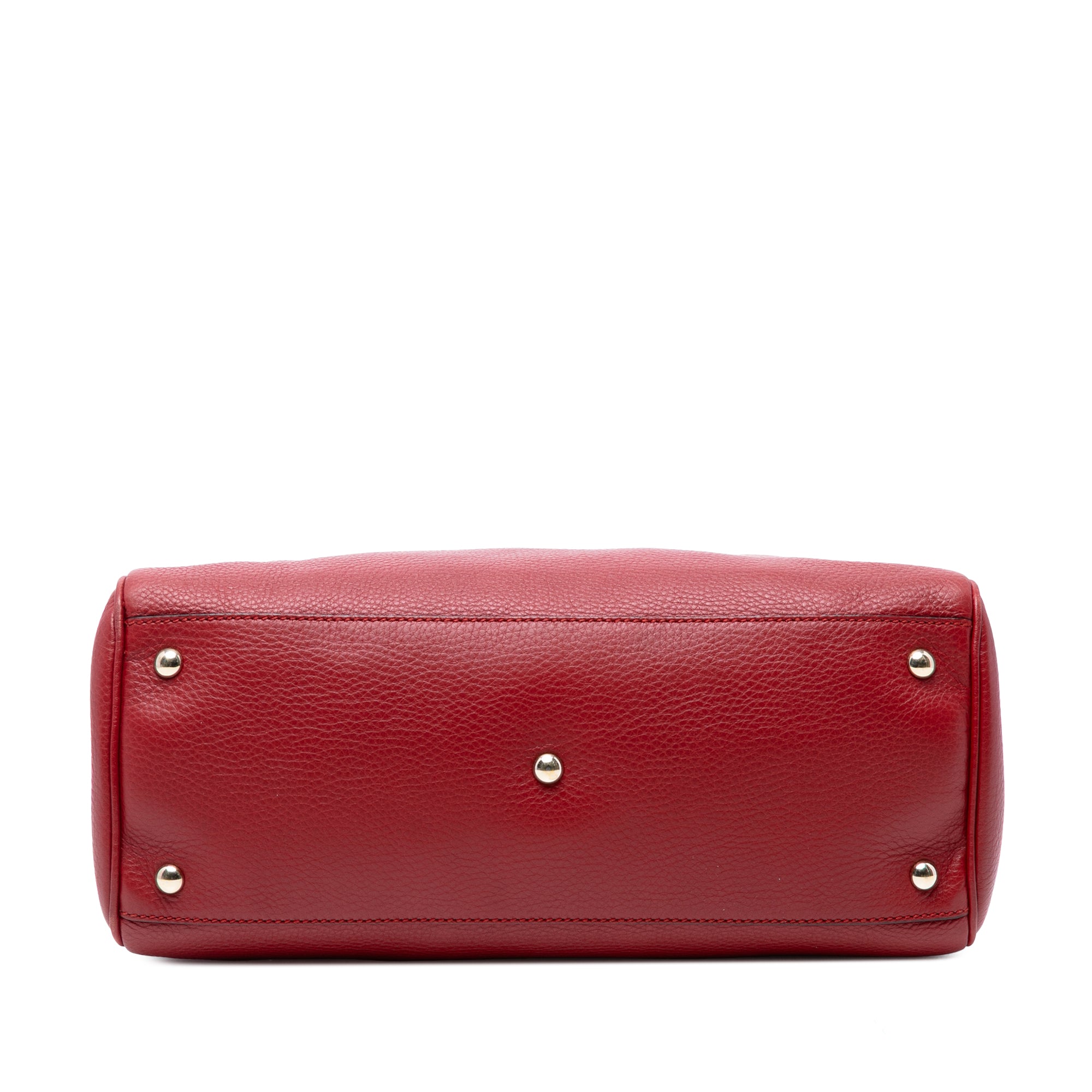 Medium Calfskin Bamboo Shopper Satchel