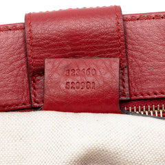 Medium Calfskin Bamboo Shopper Satchel