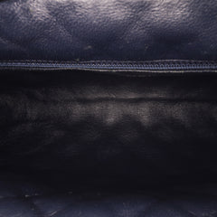Quilted Caviar Timeless Kisslock Clutch with Chain