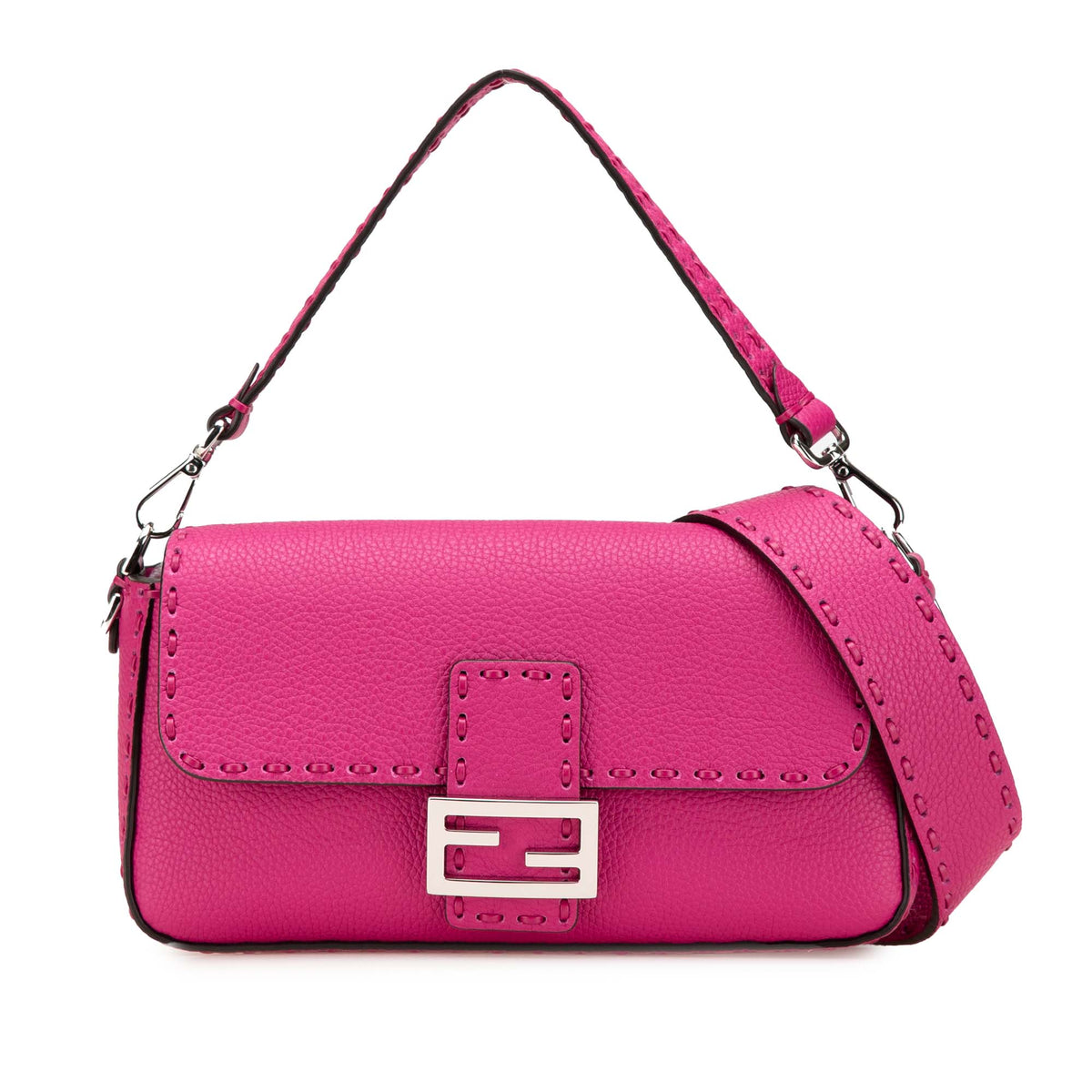 Leather Selleria Baguette Satchel