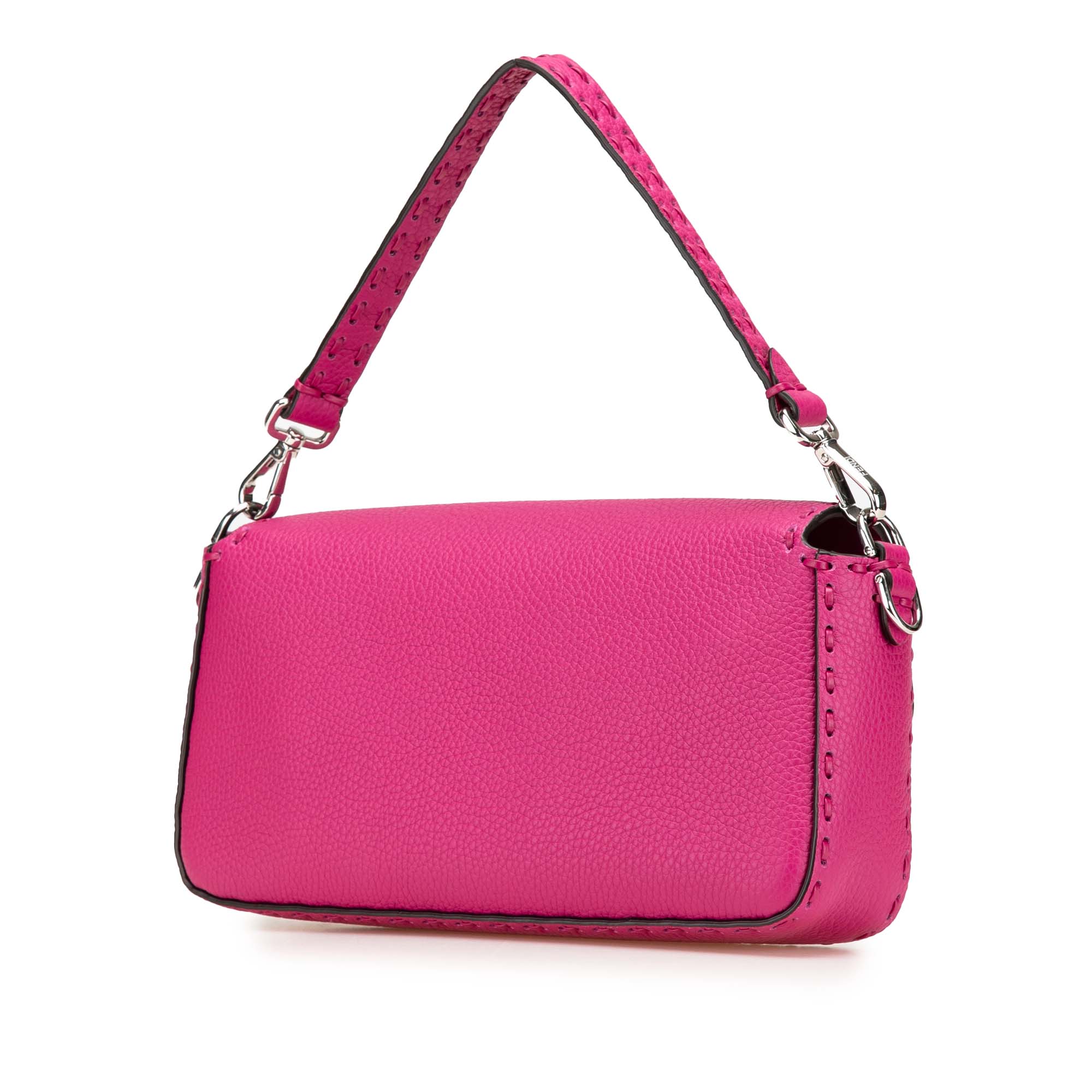 Leather Selleria Baguette Satchel