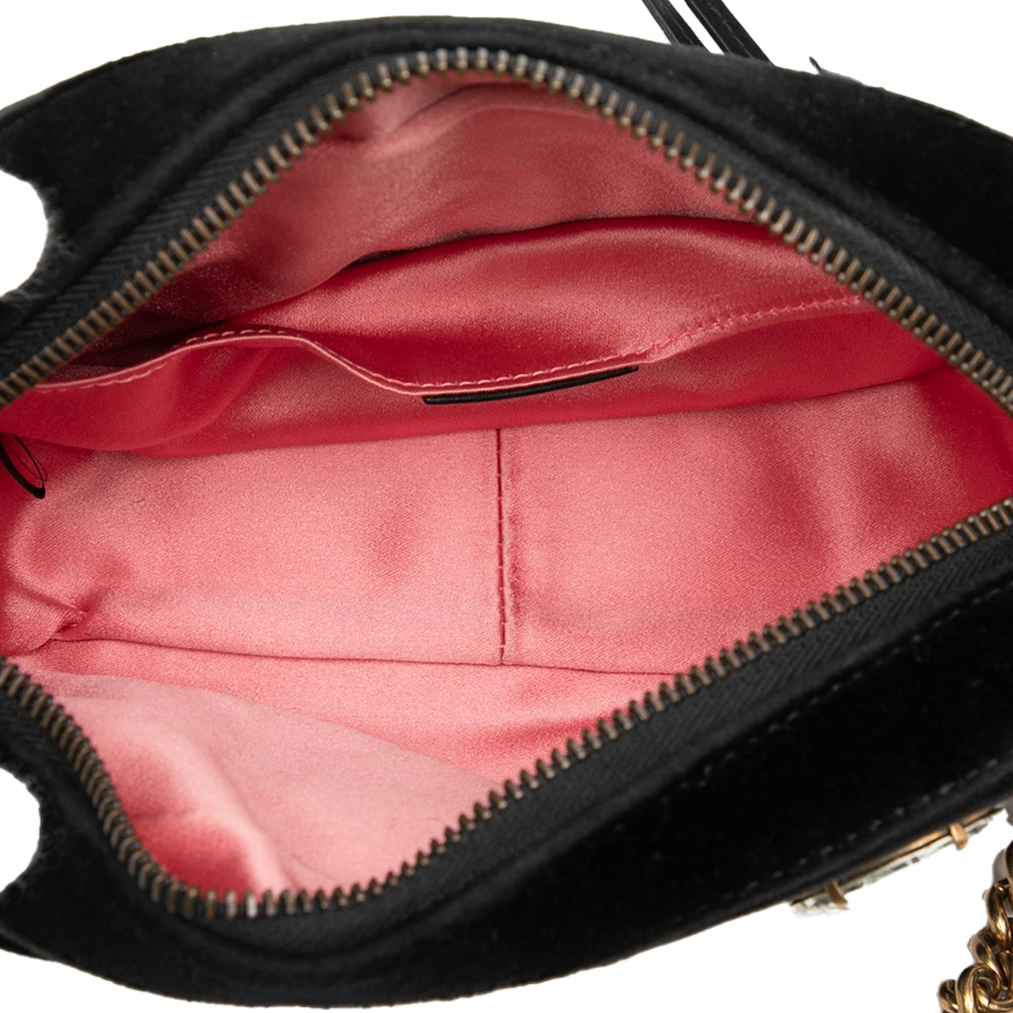 Mini GG Marmont Crystal Embellished Matelasse Velvet Crossbody