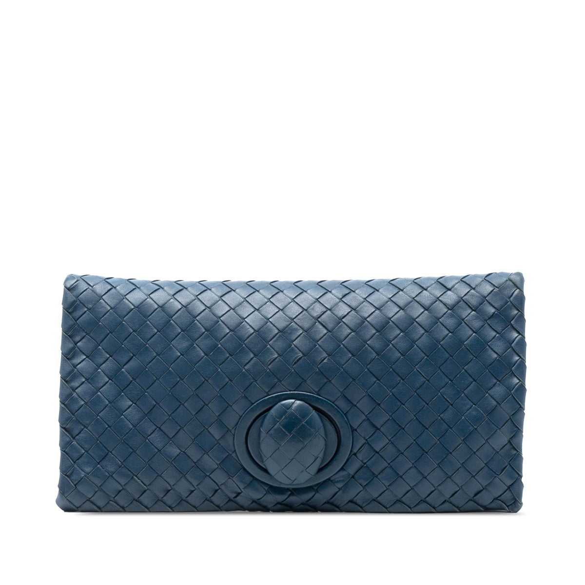 Nappa Intrecciato Turn Lock Clutch