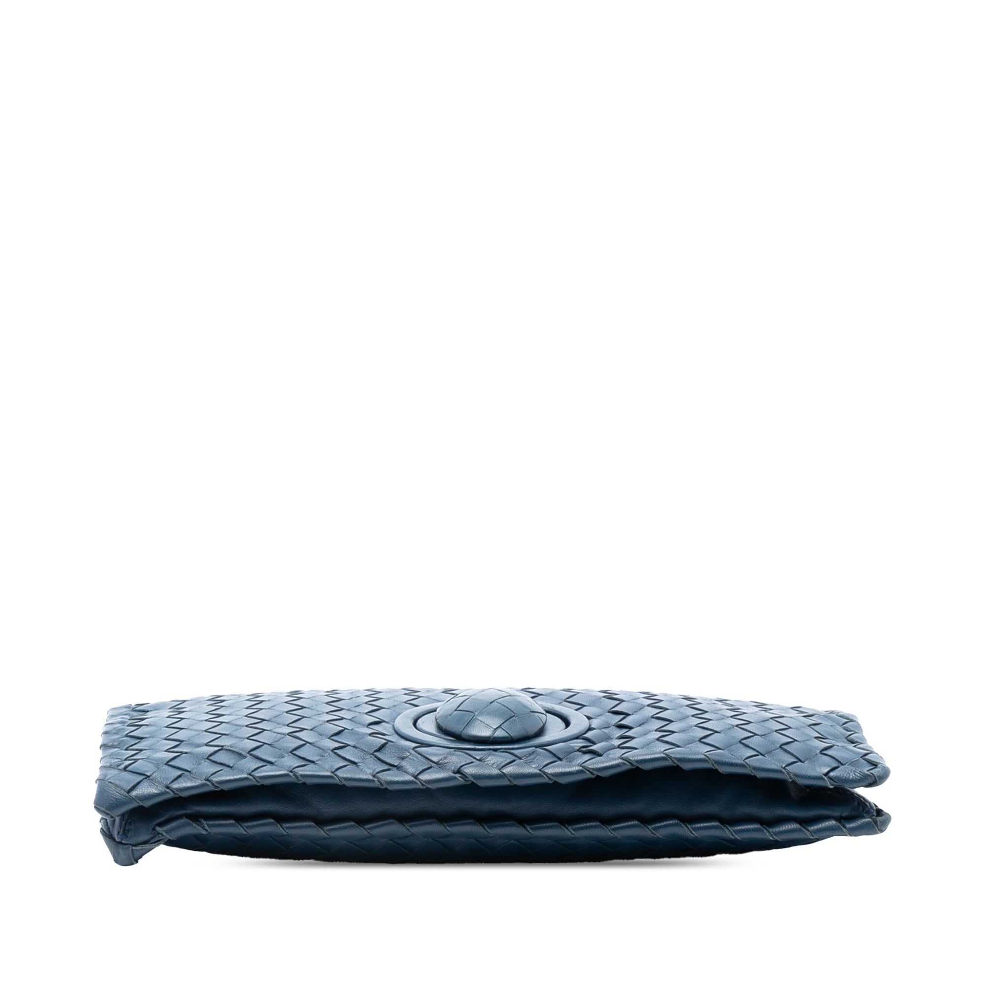 Nappa Intrecciato Turn Lock Clutch