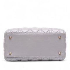 Medium Pearlescent Lambskin Cannage Lady Dior